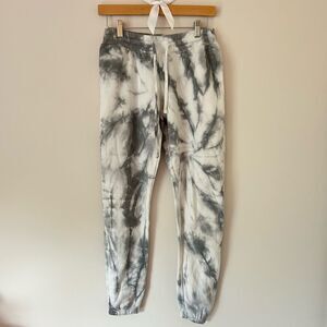 Dreamsicle Gray and White Tie Dye Jogger Sweatpants